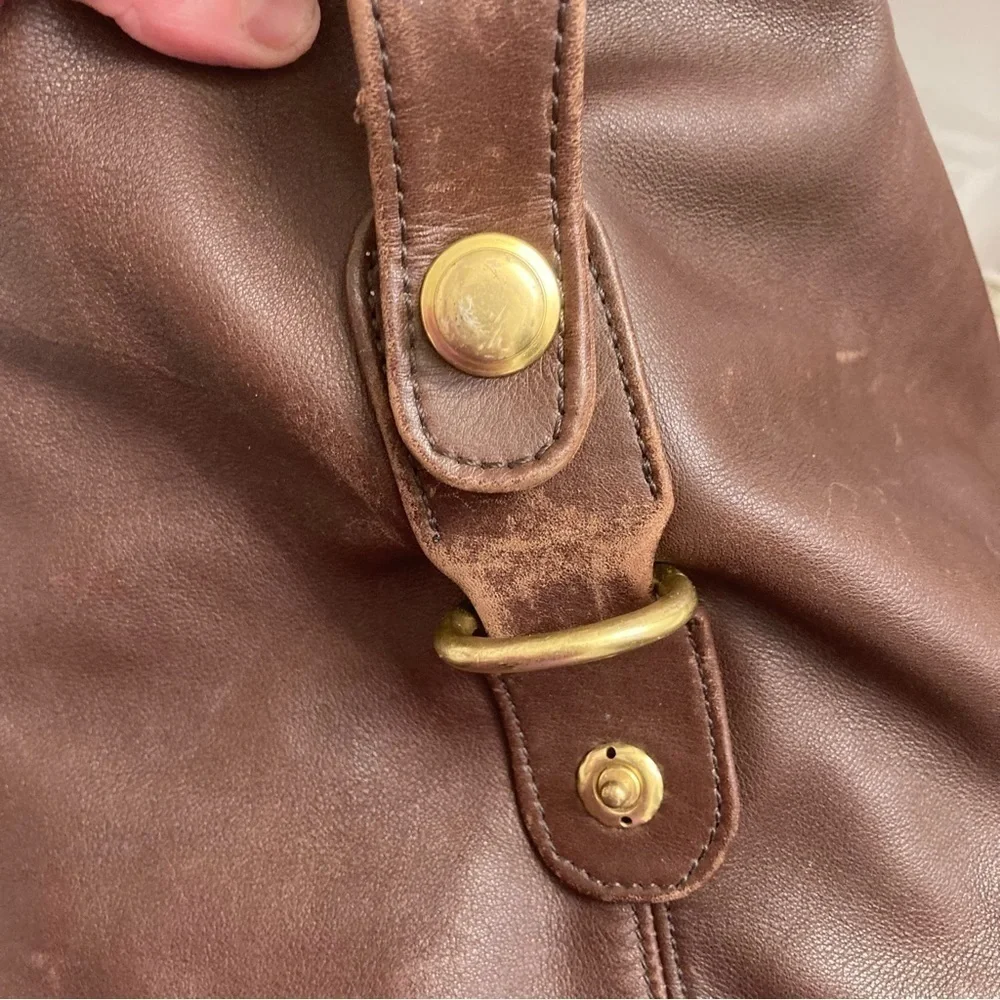 Coach 0502 vintage brown leather duffle bag made in Mexico RARE